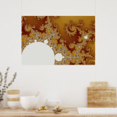 White Dragon - Fractal Art Poster (Keuken)