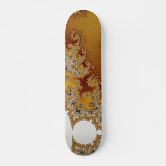 White Dragon - Fractal Art Skateboard (Voorkant)