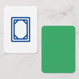 White Dragon Mahjong Tegel met Jade Green Back Notitiekaartje