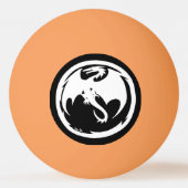 White Dragon oranje 3 ster ping pongbal Pingpongbal (Voorkant)