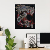 White Dragon Red Moon Poster (Thuiskantoor)