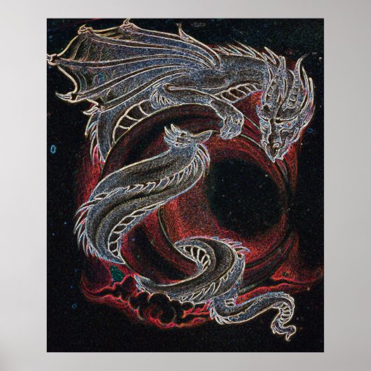 White Dragon Red Moon Poster (Voorkant)