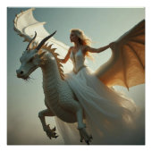 White Dragon Rider Poster (Voorkant)