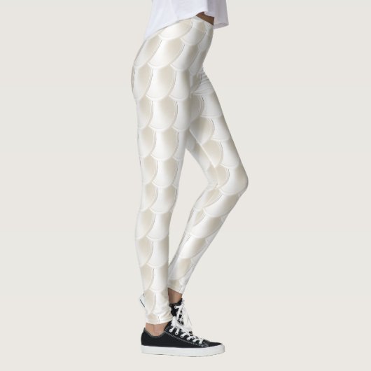 White Dragon Scale Cosplay Leggings (Rechts)