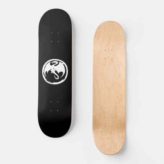 White dragon skateboard (Voorkant)