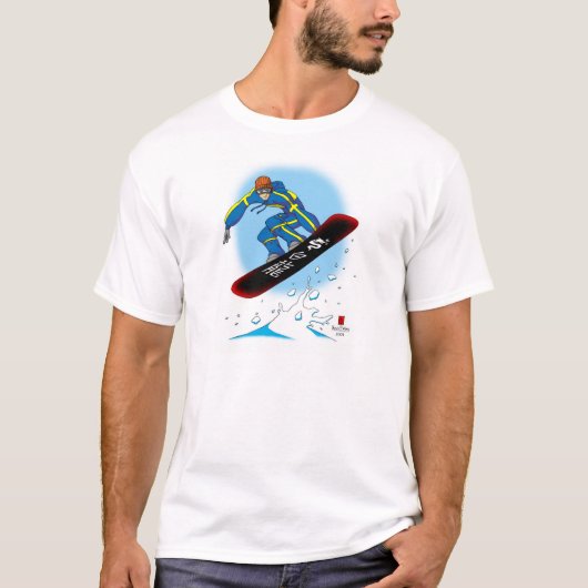 White Dragon Snowboarder T-shirt Alter (Voorkant)