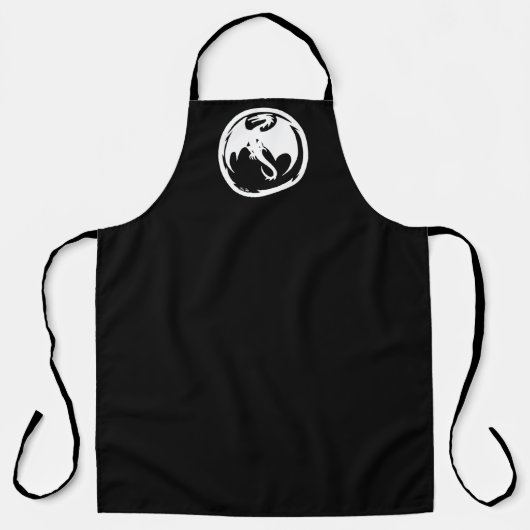 White Dragon women chef apron Schort (Voorkant)