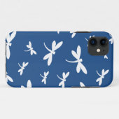 White Dragonflies Pattern —  BG Color Case-Mate iPhone Case (Achterkant (horizontaal))