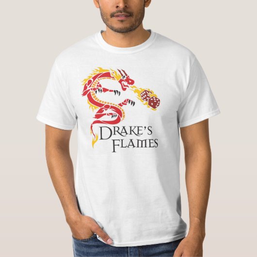 White Drake's Flames T-shirt (Voorkant)