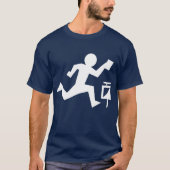 White drawing orienteering boy t-shirt (Voorkant)
