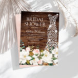 White Dress Blush White Rustic Vrijgezellenfeest Kaart<br><div class="desc">White dress Blush White Rustic Vrijgezellenfeest Rustic Wood Bridal Shower Invitation Bekijk het collectie in Niche en Nest Store Veel bedankt</div>