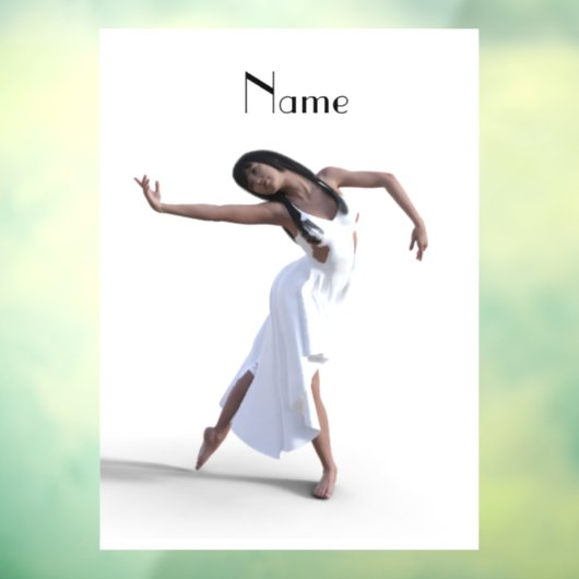 White dress daner Thunder_Cove Raamsticker (Vel 3)