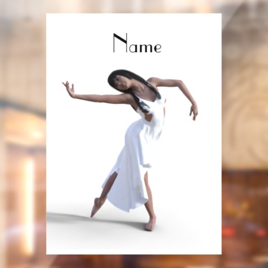 White dress daner Thunder_Cove Raamsticker (Vel 2)