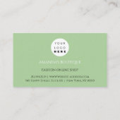 White Dress Logo Mode Wedding Event Mint Green Visitekaartje (Achterkant)