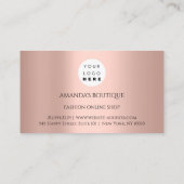 White Dress Logo Mode Wedding Event Roos Lux Visitekaartje (Achterkant)