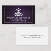 White Dress Logo | Paarse stof Visitekaartje (Voorkant / Achterkant)