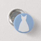 White dress on Light Blue Button (Voorkant /achterkant)