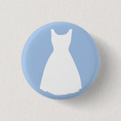 White dress on Light Blue Button (Voorkant)