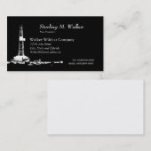 White Drilling Silhouette Visitekaartje (Voorkant / Achterkant)