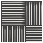 White Drum Stick Crosshatch Stof (Close Up)