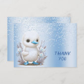 White Duck Blue Floral Dank u kaart (Voorkant / Achterkant)