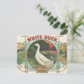 White Duck Briefkaart (Staand voorkant)