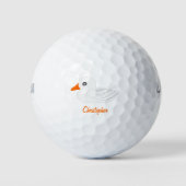 White Duck Design op maat Golfballen (Voorkant)