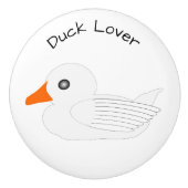 White Duck Design op maat Keramische Knop (Voorkant)