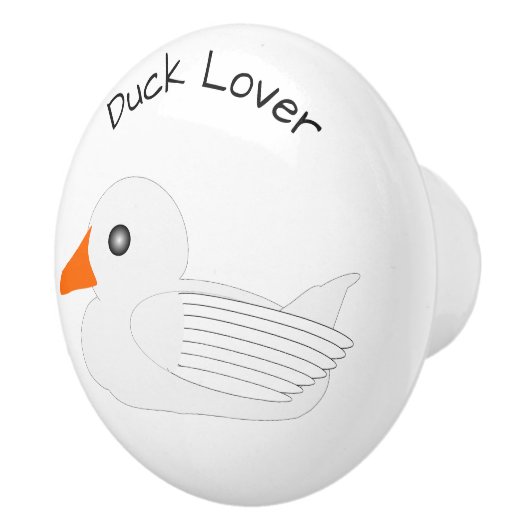 White Duck Design op maat Keramische Knop (Rechts)
