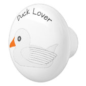 White Duck Design Personalised Keramische Knop (Rechts)