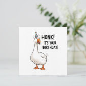 White Duck - Happy Birthday  Greeting  card (Staand voorkant)