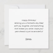 White Duck - Happy Birthday  Greeting  card (Achterkant)