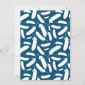 White Duck Navy Blue Birthday Party Kaart (Achterkant)