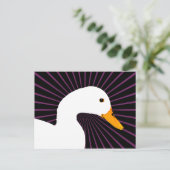 White Duck Pop Art Briefkaart (Staand voorkant)