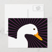 White Duck Pop Art Briefkaart (Voorkant / Achterkant)