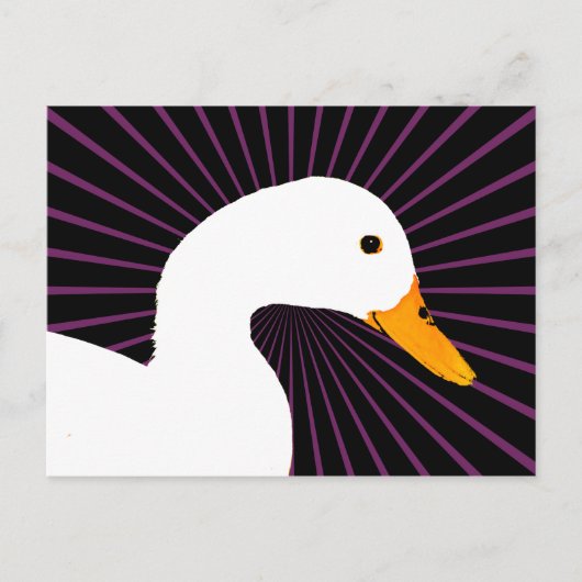 White Duck Pop Art Briefkaart (Voorkant)