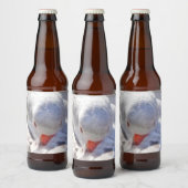 White Duck Preening Art Bier Etiket (Flessen)