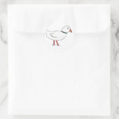 White Duck Ronde Sticker (Tas)