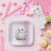 White Duck Roze Floral Paper Bord (Feest)