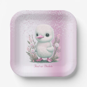 White Duck Roze Floral Paper Bord