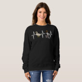 White Duck Treing Walker Coonhound Heartbeat Dog Trui (Voorkant volledig)