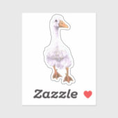 White Duck Vinyl Sticker (Vel)