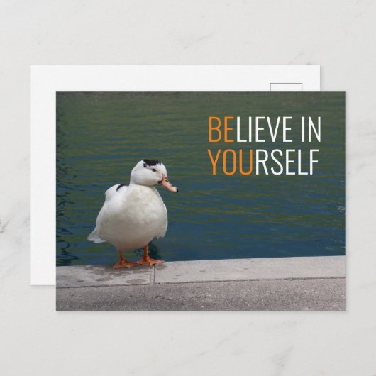 White Duck "Wees jezelf" Briefkaart (Voorkant / Achterkant)