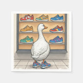White Duck Window Shopping For Sneakers Servet (Voorkant)