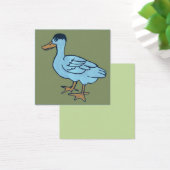 White duck with black head vierkante visitekaartjes (Bureau)