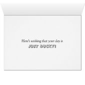 White Ducks Funny Birthday Kaart (Binenzijde Horizontaal (Onderkant))