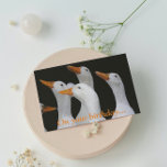 White Ducks Funny Birthday Kaart<br><div class="desc">Een humoristische verjaardagskaart voor iedereen met het foto-afbeelding van een kogel van witte eenden met oranje rekeningen en een "Just Ducky"-verjaardag wensen! Selecteer de afwerkingsstijl van uw kaart.</div>