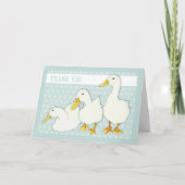 White Ducks stippen Bedankt Card (Voorkant)
