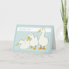 White Ducks stippen Bedankt Card