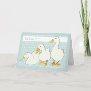 White Ducks stippen Bedankt Card
